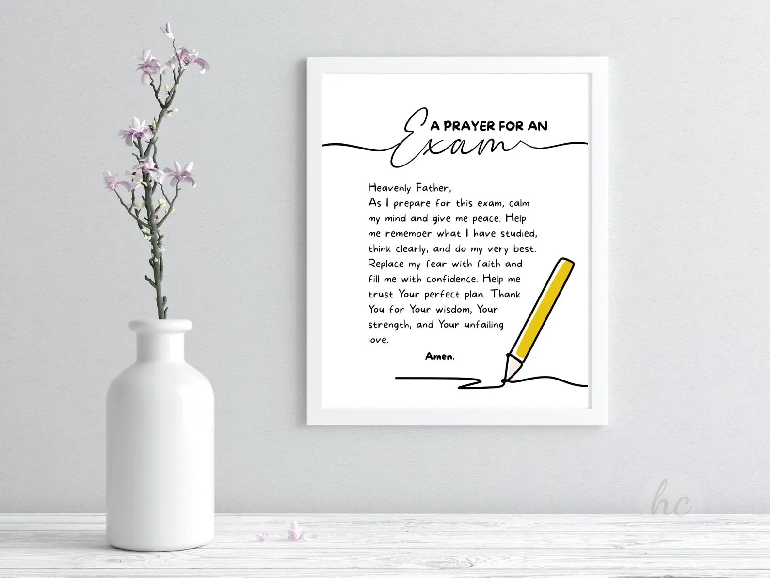 A prayer for an exam